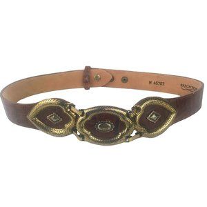 Brighton Leather Belt Medium 45707 with Brass Tone